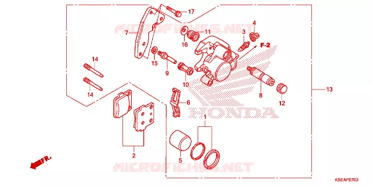 ETRIER DE FREIN AVANT Honda MOTO 150 CRF 2015  CRF150RF
