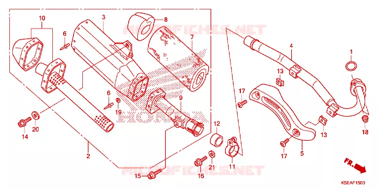 SILENCIEUX D'ECHAPPEMENT Honda MOTO 150 CRF 2015  CRF150RF