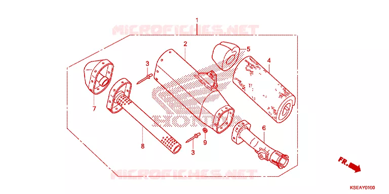SILENCIEUX D'ECHAPPEMENT Honda MOTO 150 CRF 2015  CRF150RF