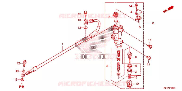 MAITRE-CYLINDRE DE FREIN ARRIERE Honda MOTO 150 CRF 2016  CRF150RG