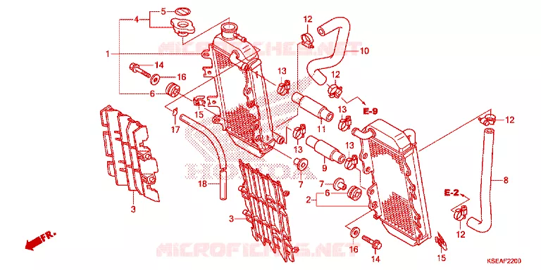 RADIATEUR Honda MOTO 150 CRF 2016  CRF150RG