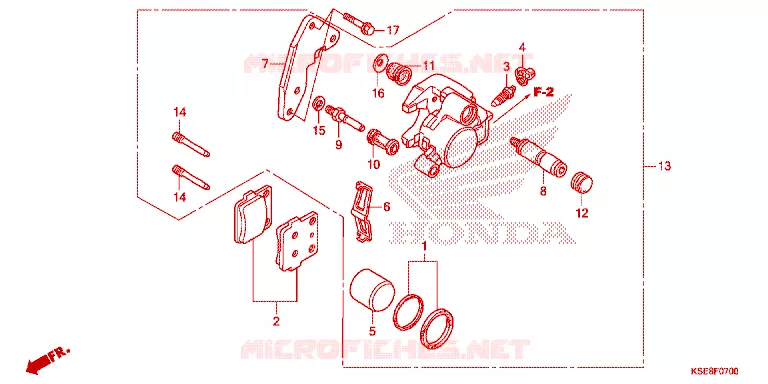 ETRIER DE FREIN AVANT Honda MOTO 150 CRF 2017  CRF150RH