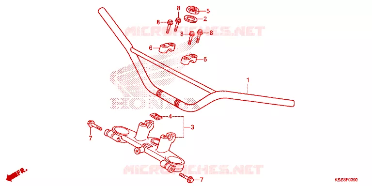 GUIDON - TE DE FOURCHE Honda MOTO 150 CRF 2017  CRF150RH