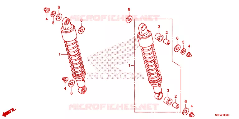 AMORTISSEUR ARRIERE Honda MOTO 125 MONKEY 2020  Z125MAL