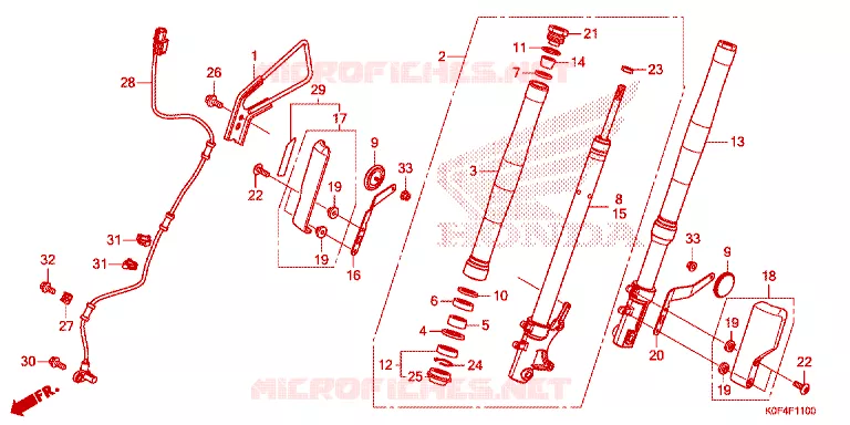 FOURCHE Honda MOTO 125 MONKEY 2020  Z125MAL