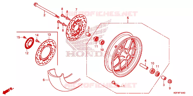 ROUE AVANT Honda MOTO 125 MONKEY 2020  Z125MAL