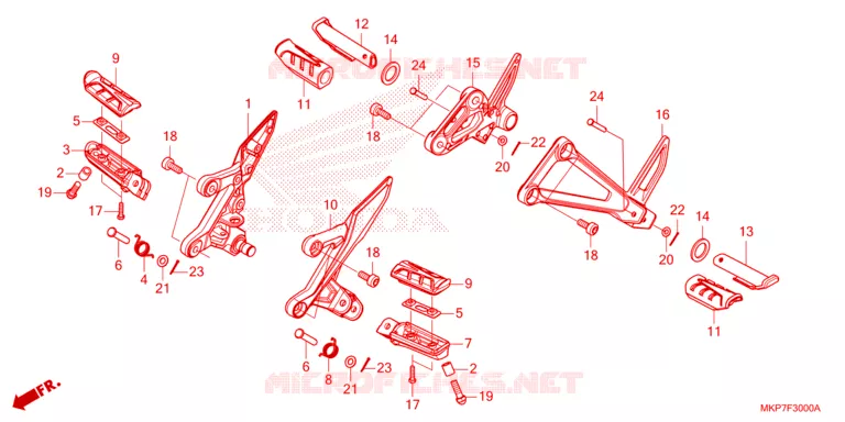REPOSE PIED Honda MOTO 500 CB 2023  CB500XAP