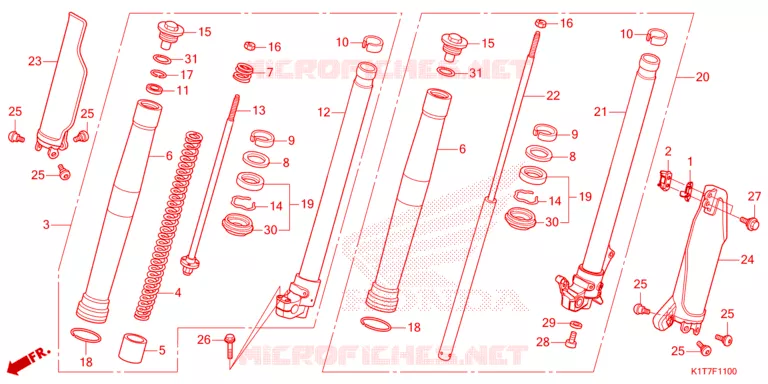 FOURCHE Honda MOTO 250 CRF 2024  CRF250LP