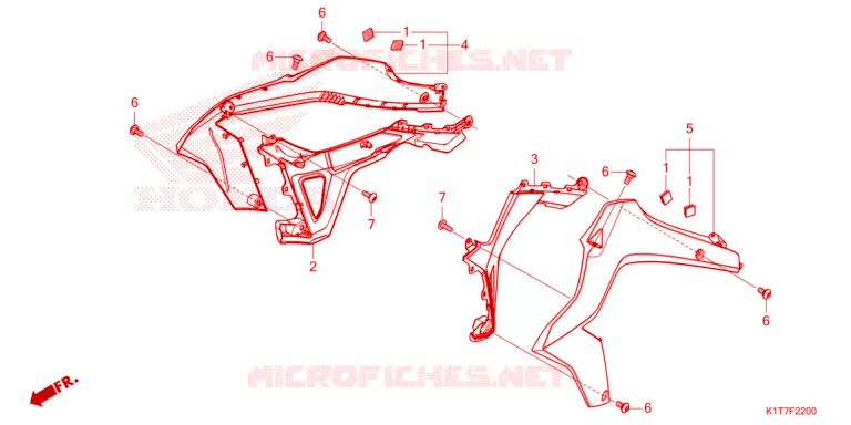 OUIES DE RADIATEUR Honda MOTO 250 CRF 2024  CRF250LP