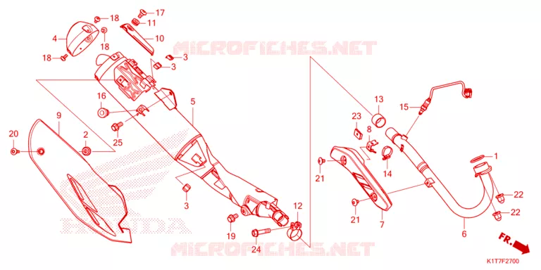 SILENCIEUX D'ECHAPPEMENT Honda MOTO 250 CRF 2023  CRF250LRP