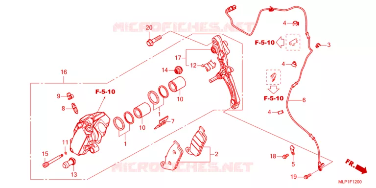 ETRIER DE FREIN AVANT Honda MOTO 500 CL 2023  CL500AP