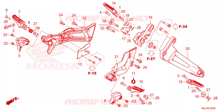 REPOSE PIED Honda MOTO 1100 REBEL 2023  CMX1100DP