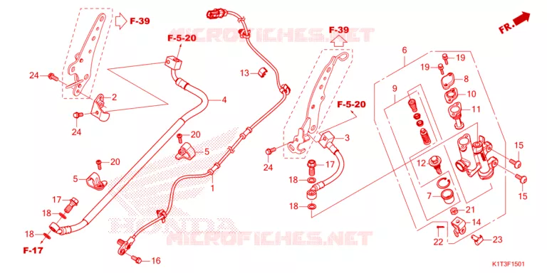 MAITRE CYLINDRE DE FREIN ARRIERE Honda MOTO 250 CRF 2021  CRF250LRAM