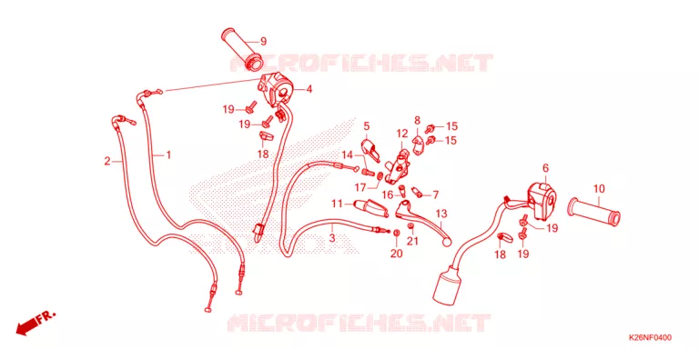 LEVIER DE GUIDON - CABLE - COMMODO Honda MOTO 125 GROM 2024  MSX125R
