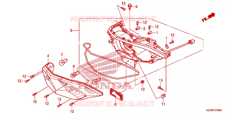 FEUX ARRIERE Honda SCOOTER 110 DIO 2015  SCV110FBC