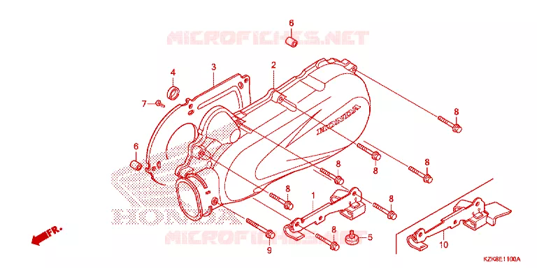 COUVERCLE GAUCHE Honda SCOOTER 110 DIO 2014  SCV110FBC