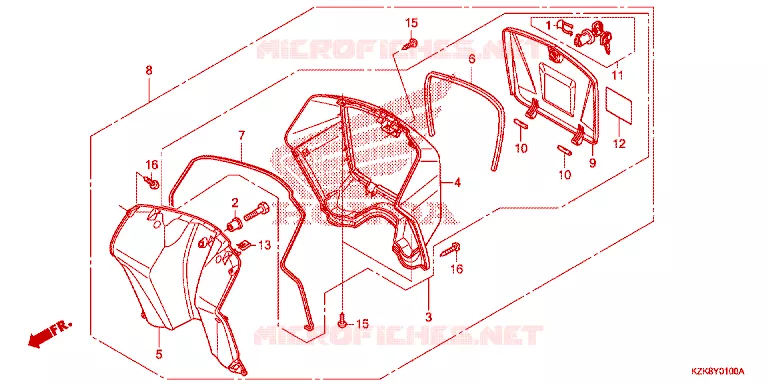 PROTEGE JAMBES Honda SCOOTER 110 DIO 2015  SCV110FBC