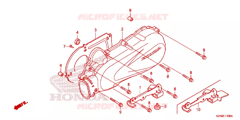 COUVERCLE GAUCHE Honda SCOOTER 110 DIO 2017  SCV110FBH
