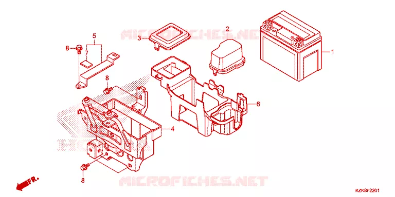 BATTERIE Honda SCOOTER 110 DIO 2019  SCV110FBK