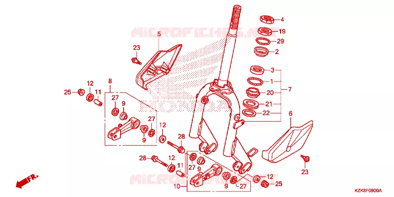 FOURCHE Honda SCOOTER 110 DIO 2019  SCV110FBK