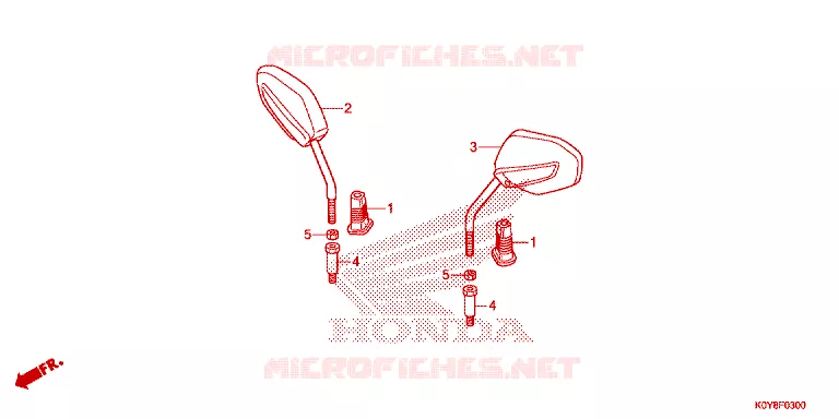 RETROVISEUR Honda SCOOTER 110 DIO 2020  SCV110FBL