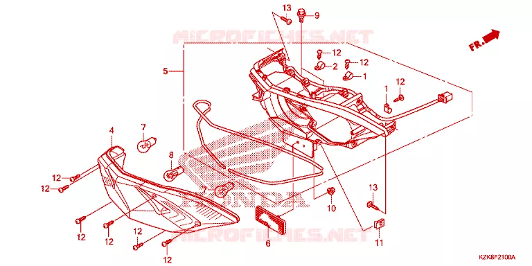 FEUX ARRIERE Honda SCOOTER 110 DIO 2012  SCV110FC