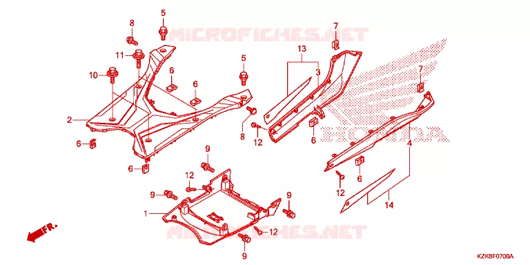 MARCHE PIEDS Honda SCOOTER 110 DIO 2012  SCV110FC