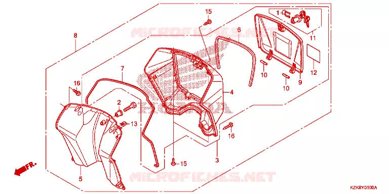 PROTEGE JAMBES Honda SCOOTER 110 DIO 2012  SCV110FC