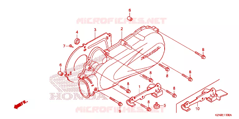 COUVERCLE GAUCHE Honda SCOOTER 110 DIO 2014  SCV110FD