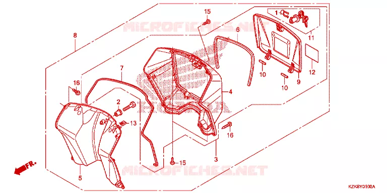 PROTEGE JAMBES Honda SCOOTER 110 DIO 2015  SCV110FF
