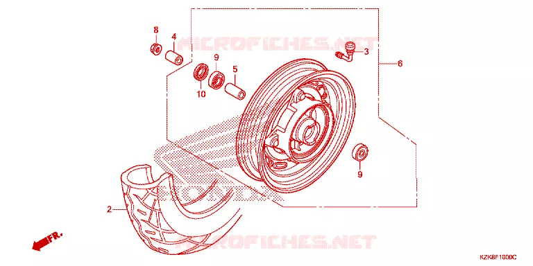 ROUE AVANT Honda SCOOTER 110 DIO 2016  SCV110FF