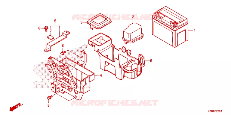 BATTERIE Honda SCOOTER 110 DIO 2017  SCV110FH