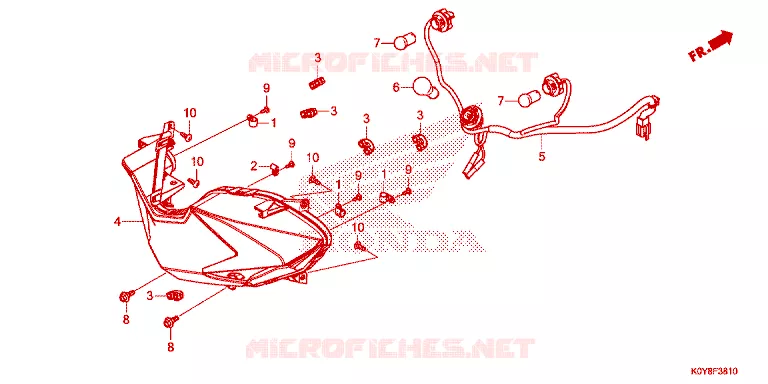 FEUX ARRIERE Honda SCOOTER 110 DIO 2020  SCV110FL