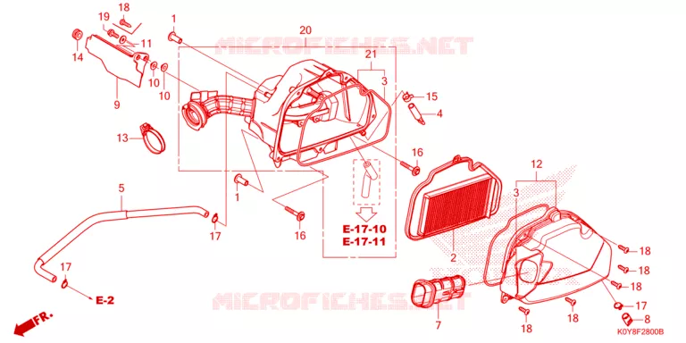 FILTRE A AIR Honda SCOOTER 110 DIO 2021  SCV110FM