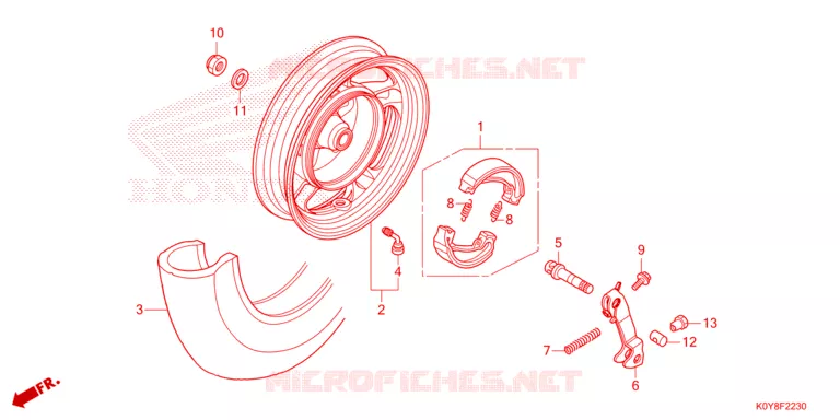 ROUE ARRIERE Honda SCOOTER 110 DIO 2022  SCV110FM