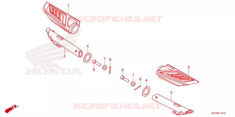 REPOSE PIED Honda SCOOTER 110 DIO 2023  SCV110FP