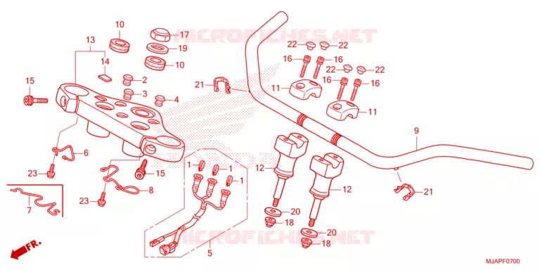 GUIDON Honda MOTO 750 SHADOW 2023  VT750CP