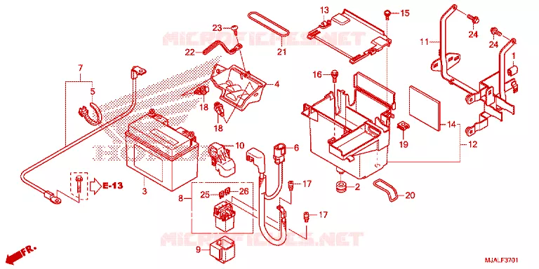 BATTERIE Honda MOTO 750 SHADOW 2022  VT750CSN