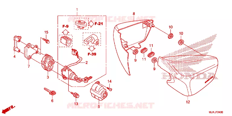 COUVERCLES LATERAUX Honda MOTO 750 SHADOW 2022  VT750CSN