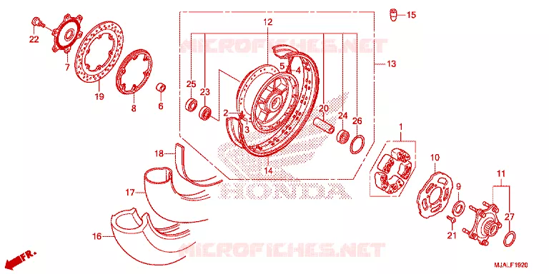 ROUE ARRIERE Honda MOTO 750 SHADOW 2022  VT750CSN