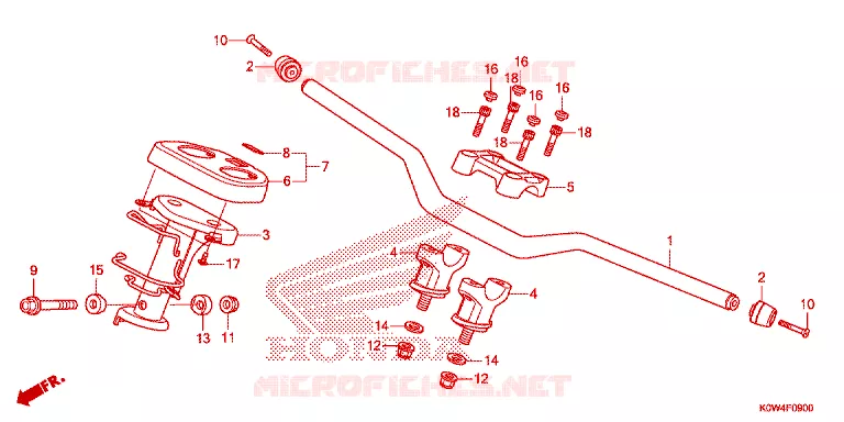 GUIDON - CARENAGE Honda SCOOTER 150 ADV 2023  ADV150AP_A