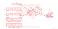 AUTOCOLLANTS pour Honda TRX 250 FOURTRAX RECON Standard 2023