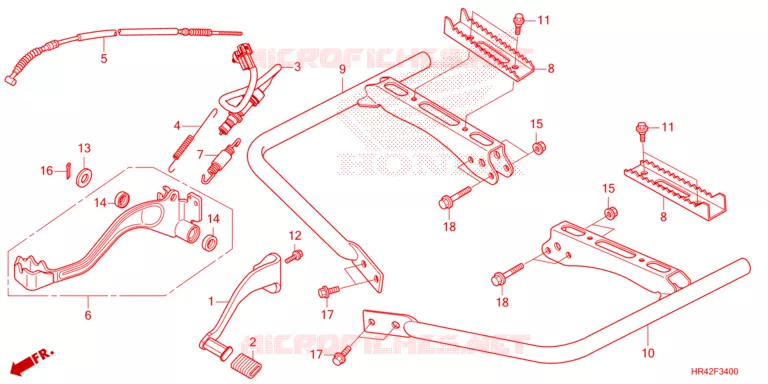 PEDALE - REPOSE PIED Honda ATV 520 FOURTRAX 2023  TRX520FE2P