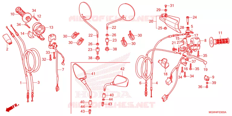 LEVIER DE GUIDON - CABLE - COMMODO Honda MOTO 650 XR 2023  XR650L2P
