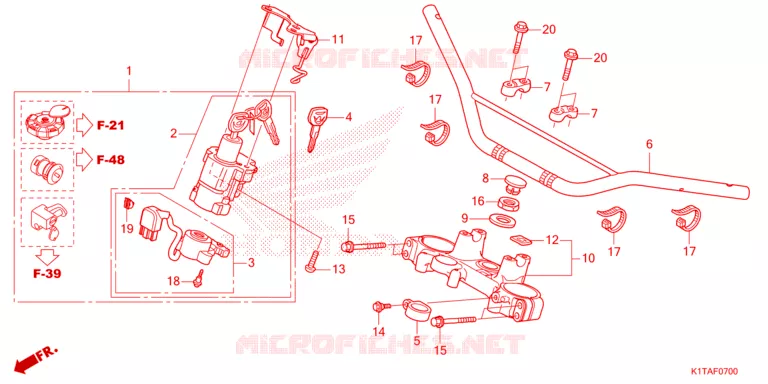 GUIDON - TE DE FOURCHE Honda MOTO 300 CRF 2023  CRF300LAP