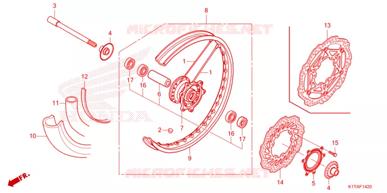ROUE AVANT Honda MOTO 300 CRF 2024  CRF300LRP