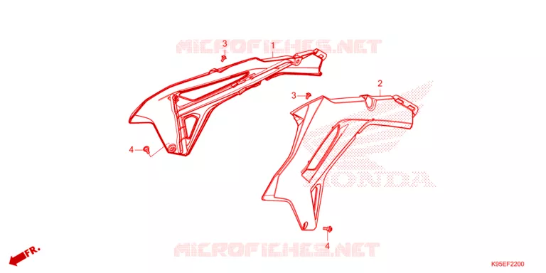 OUIES DE RADIATEUR Honda MOTO 250 CRF 2024  CRF250RR