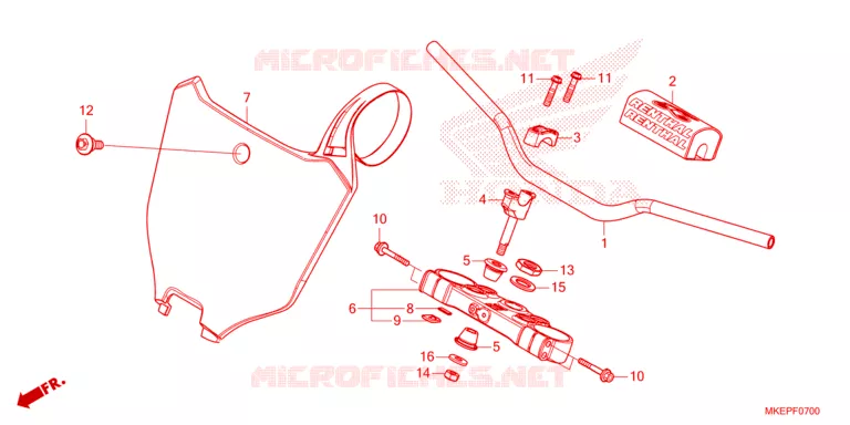 GUIDON - TE DE FOURCHE Honda MOTO 450 CRF 2024  CRF450RR