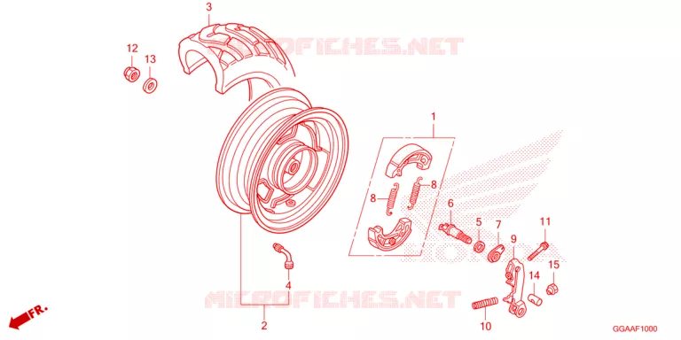ROUE ARRIERE Honda SCOOTER 50 RUCKUS 2024  NPS50R