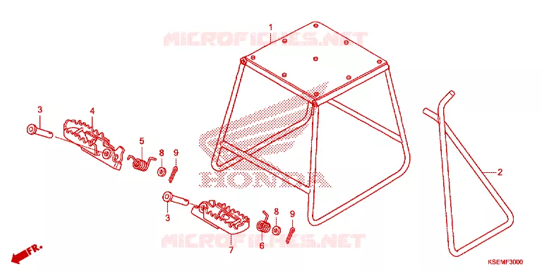 BEQUILLE - REPOSE PIEDS Honda MOTO 150 CRF 2024  CRF150RBR